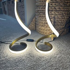 Modern LED Spiral Table Lamps